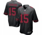 San Francisco 49ers #15 Trent Taylor Game Black Football Jersey