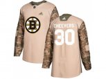 Adidas Boston Bruins #30 Gerry Cheevers Camo Authentic 2017 Veterans Day Stitched NHL Jersey