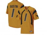 West Virginia Mountaineers Tavon Austin #1 College Football Mesh Jersey - Gold