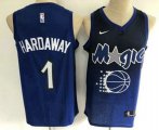 Orlando Magic #1 Penny Hardaway Blue with Black Salute Nike Swingman Stitched NBA Jersey