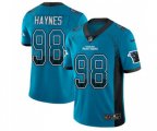 Carolina Panthers #98 Marquis Haynes Limited Blue Rush Drift Fashion Football Jersey