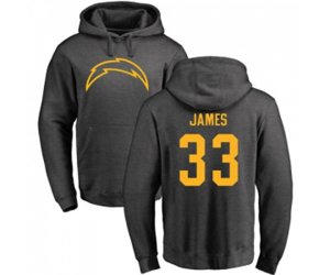 Los Angeles Chargers #33 Derwin James Ash One Color Pullover Hoodie