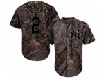 New York Yankees #2 Derek Jeter Camo Realtree Collection Cool Base Stitched MLB Jersey