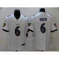 Baltimore Ravens #6 Patrick Queen Nike White Limited Player Jersey