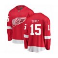 Detroit Red Wings #15 Chris Terry Authentic Red Home Fanatics Branded Breakaway NHL Jersey