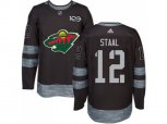 Minnesota Wild #12 Eric Staal Black 1917-2017 100th Anniversary Stitched NHL Jersey