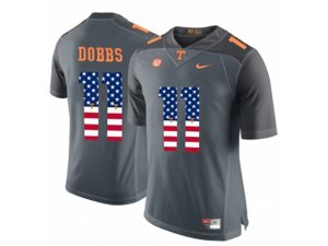 2016 US Flag Fashion 2016 Tennessee Volunteers Joshua Dobbs #11 College Football Limited Jersey - Grey