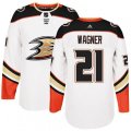 Anaheim Ducks #21 Chris Wagner Authentic White Away NHL Jersey