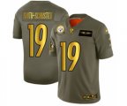 Pittsburgh Steelers #19 JuJu Smith-Schuster Limited Olive Gold 2019 Salute to Service Football Jersey