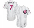 Chicago Cubs Victor Caratini Authentic White 2016 Mother's Day Fashion Flex Base Baseball Player Jersey