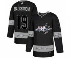 Washington Capitals #19 Nicklas Backstrom Authentic Black Team Logo Fashion NHL Jersey