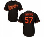 Baltimore Orioles #57 Hanser Alberto Replica Black Alternate Cool Base Baseball Jersey