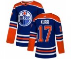 Edmonton Oilers #17 Jari Kurri Premier Royal Blue Alternate NHL Jersey