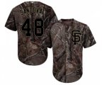 San Francisco Giants #48 Pablo Sandoval Authentic Camo Realtree Collection Flex Base Baseball Jersey