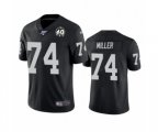 Oakland Raiders #74 Kolton Miller Black 60th Anniversary Vapor Untouchable Limited Player 100th Season Football Jersey