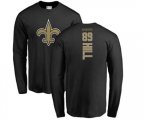 New Orleans Saints #89 Josh Hill Black Backer Long Sleeve T-Shirt