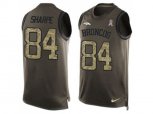 Denver Broncos #84 Shannon Sharpe Green Stitched NFL Limited Salute To Service Tank Top Jersey