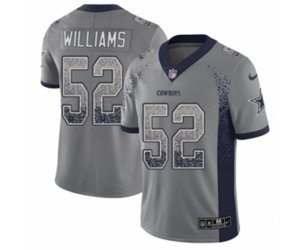 Dallas Cowboys #52 Connor Williams Limited Gray Rush Drift Fashion NFL Jersey