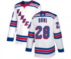 Reebok New York Rangers #28 Tie Domi Authentic White Away NHL Jersey