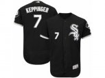 Chicago White Sox #7 Jeff Keppinger Black Flexbase Authentic Collection MLB Jersey