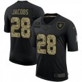 Oakland Raiders #28 Josh Jacobs Camo 2020 Salute To Service Limited Jersey