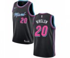Miami Heat #20 Justise Winslow Authentic Black Basketball Jersey - City Edition