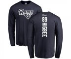 Los Angeles Rams #89 Tyler Higbee Navy Blue Backer Long Sleeve T-Shirt