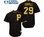 Pittsburgh Pirates #29 Francisco Cervelli Replica Black Alternate Cool Base Baseball Jersey