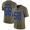 Dallas Cowboys #58 Damontre Moore Limited Olive 2017 Salute to Service NFL Jersey