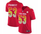 Pittsburgh Steelers #53 Maurkice Pouncey Limited Red AFC 2019 Pro Bowl NFL Jersey