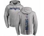 New England Patriots #71 Danny Shelton Ash Backer Pullover Hoodie