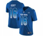 Los Angeles Rams #16 Jared Goff Limited Royal Blue NFC 2019 Pro Bowl Football Jersey