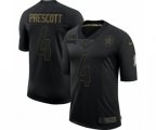 Dallas Cowboys #4 Dak Prescott 2020 Salute To Service Limited Jersey Black