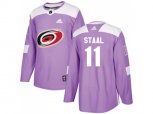 Carolina Hurricanes #11 Jordan Staal Purple Authentic Fights Cancer Stitched NHL Jersey
