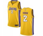 Los Angeles Lakers #2 Derek Fisher Swingman Gold Home NBA Jersey - Icon Edition