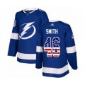Tampa Bay Lightning #46 Gemel Smith Authentic Blue USA Flag Fashion Hockey Jersey