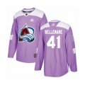 Colorado Avalanche #41 Pierre-Edouard Bellemare Authentic Purple Fights Cancer Practice Hockey Jers