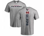 Houston Texans #44 Cullen Gillaspia Ash Backer T-Shirt