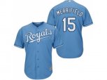 Kansas City Royals #15 Whit Merrifield Light Blue New Cool Base Alternate 1 Stitched MLB Jersey
