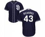 San Diego Padres #43 Garrett Richards Replica Navy Blue Alternate 1 Cool Base Baseball Jersey