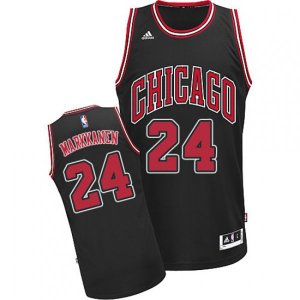 Adidas Chicago Bulls #24 Lauri Markkanen Swingman Black Alternate NBA Jersey