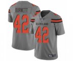 Cleveland Browns #42 Morgan Burnett Limited Gray Inverted Legend Football Jersey