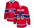 Montreal Canadiens #26 Mats Naslund Authentic Red USA Flag Fashion NHL Jersey
