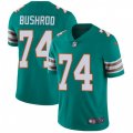 Miami Dolphins #74 Jermon Bushrod Aqua Green Alternate Vapor Untouchable Limited Player NFL Jersey