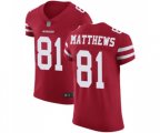 San Francisco 49ers #81 Jordan Matthews Red Team Color Vapor Untouchable Elite Player Football Jersey