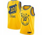 Golden State Warriors #10 Jacob Evans Authentic Gold Hardwood Classics Basketball Jersey - The City Classic Edition