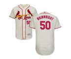 St.Louis Cardinals #50 Adam Wainwright Cream Flexbase Authentic Collection Stitched Baseball Jersey
