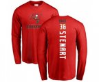 Tampa Bay Buccaneers #36 M.J. Stewart Red Backer Long Sleeve T-Shirt