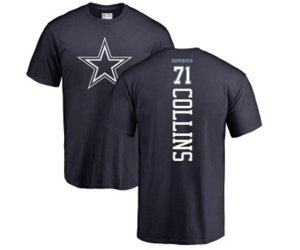 Dallas Cowboys #71 La\'el Collins Navy Blue Backer T-Shirt