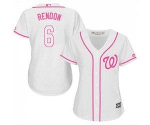 Women\'s Washington Nationals #6 Anthony Rendon Replica White Fashion Cool Base Baseball Jersey